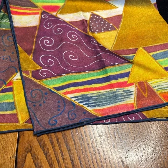 Colorful Geometric Pattern Scarf - Picture 1 of 6